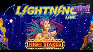 Tampilan visual game slot Lightning Link High Stakes dengan tema kasino mewah