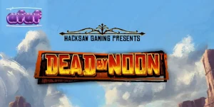 Tampilan visual slot Dead by Noon dengan tema Wild West yang gersang